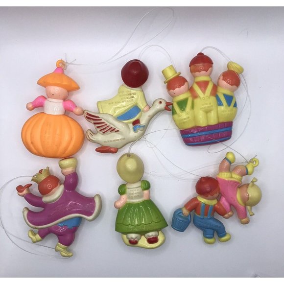 Vintage Stahlwood Toy 1969 Set of 6 Nursery Decor Nursery Rhyme Characters - Picture 2 of 12